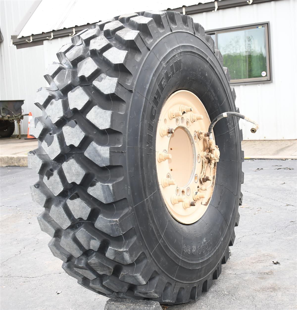 Michelin 16.00 x 20 XZL Radial Tire 53 inch Diameter Mounted on